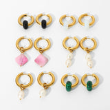 Turquoise Earrings Irregular Pearl Earrings Stone – Practical Gifts — 16