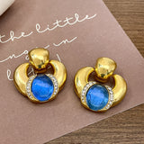 Women Girl Vintage Blue Crystal Earrings – Gifts for Her — 16
