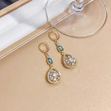 Diamond Water Drop Earrings French Double-sided – Birthday Gifts — 4