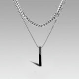 Steel Bar Pendant Titanium Steel Double-layer – Jewelry Gift Ideas — 3