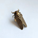 Adjustable Large Brass Cicada Gothic Jewelry Ring – Jewelry Gift Ideas — 3