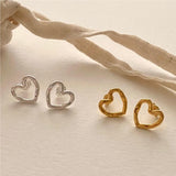 Women's S925 Sterling Silver Hollow Heart Earrings – Gifts for Her — 6