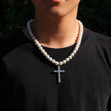 Pearl Clavicle Vintage Diamond Cross Pendant – Jewelry Gift Ideas — 3
