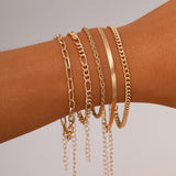Simple Metal Multi-layer Bracelet Six-piece Set – Jewelry Gift Ideas — 4