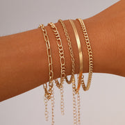 Simple Metal Multi-layer Bracelet Six-piece Set – Jewelry Gift Ideas — 4
