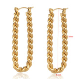 Twisted 18K Gold Electroplated Stud Earrings Twist – Thoughtful Gifts — 2