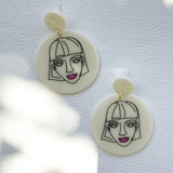 Women's Fashionable Silver Pin Plate Printed Pattern – Gifts for Her — 4
