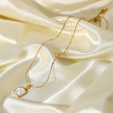 14K Gold Plated Stainless Steel Necklace Ladies – Jewelry Gift Ideas — 3
