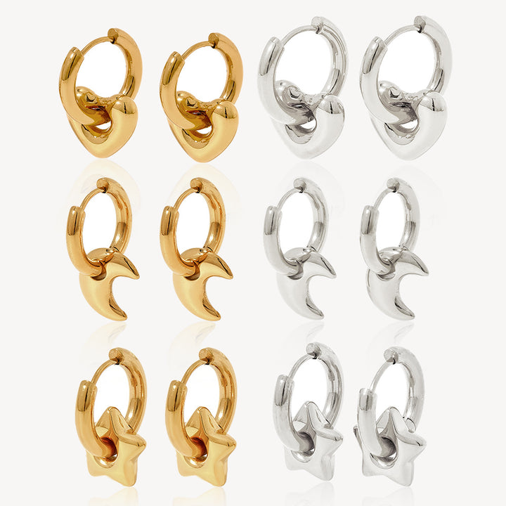 XINGX Earrings Stainless Steel Glossy Earrings – Practical Gifts — 1