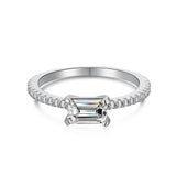High Carbon Diamond Sapphire Green Ring – Small Gift Ideas — 9