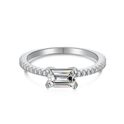 High Carbon Diamond Sapphire Green Ring – Small Gift Ideas — 9