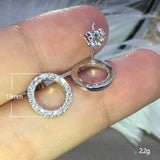Earrings Temperament Hollowed Out Circle Zircon Full – Everyday Gifts — 3