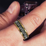 Viking Knot Silver Set Bronze Ring Male – Gifts for Him — 3