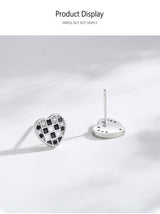 Women's Heart-shaped Plaid Stud Earrings – Gifts for Her — 9