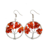 Hand Wrapped Curved Natural Gravel Colorful Earrings – Stylish Gifts — 8