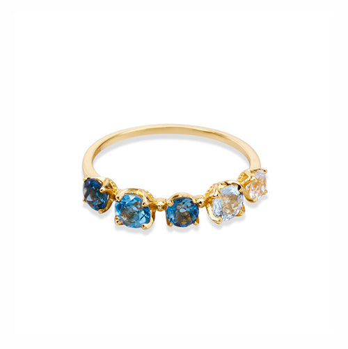 925 Silver Blue Gradual Topaz Ring – Thoughtful Gifts — 2