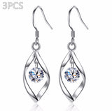 Zircon Reduction Silver Earrings – Stylish Gifts — 2