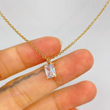 Square Titanium Steel Gold-plated Necklace Female – Jewelry Gift Ideas — 10