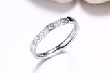 Lady's Ring 3MM Stainless Steel Zircon Ring – Useful Gifts — 10
