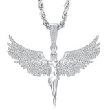 Angel Wing Goddess Zircon Full Diamond Necklace – Jewelry Gift Ideas — 5