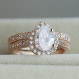 Pear Shaped Water Drop Zircon Engagement Ring – Jewelry Gift Ideas — 3
