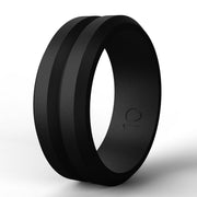 V Groove Beveled Men's Silicone Ring – Gifts for Him — 4