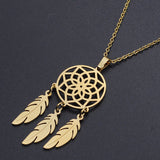 Openwork Dream Catcher Tassel Feather Pendant – Jewelry Gift Ideas — 5