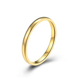 Titanium Steel Couple Vacuum Gold Plated Ring – Gifts for Couples — 9