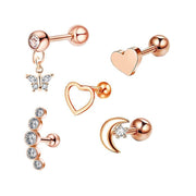 Geometric Stainless Steel Zircon Earrings – Stylish Gifts — 5