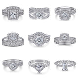 925 Sterling Silver Ring For Women Combination Sets – Gifts for Her — 15