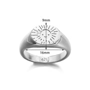 18K Smiling Face Sun Light Ring Simple Retro – Meaningful Gifts — 5