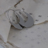 Hammer Surface Oval Earrings Temperament Unique – Holiday Gift Ideas — 5