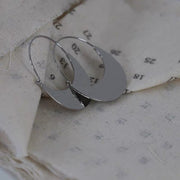 Hammer Surface Oval Earrings Temperament Unique – Holiday Gift Ideas — 5