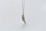 S925 Sterling Silver Necklace Glossy Feather – Jewelry Gift Ideas — 4