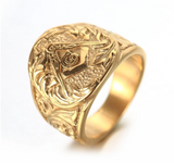 Men's Ring Vintage Masonic Titanium Steel Ring – Gifts for Him — 4