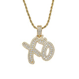 Copper XO Pendant Copper Inlaid Zircon Necklace – Jewelry Gift Ideas — 5