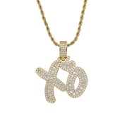 Copper XO Pendant Copper Inlaid Zircon Necklace – Jewelry Gift Ideas — 5