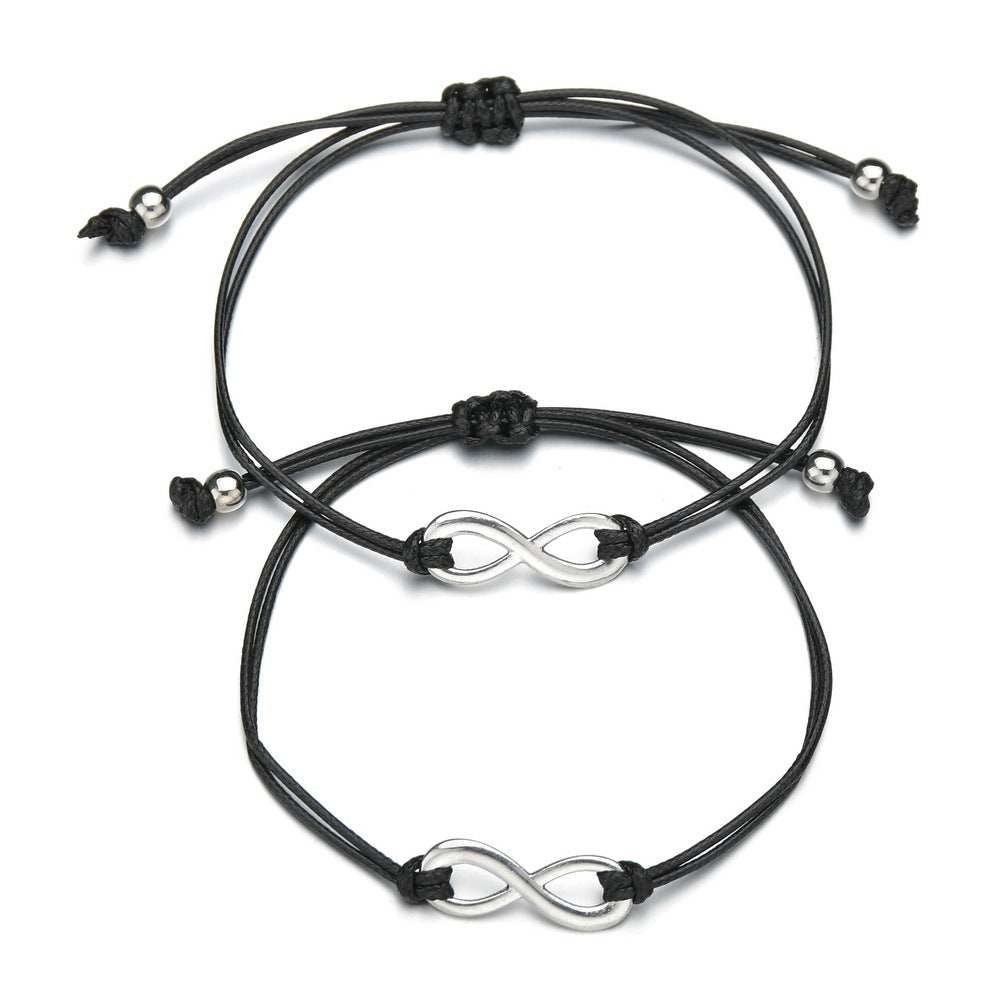 Card Bracelet Simple Alloy Figure 8 Hand Woven – Jewelry Gift Ideas — 1