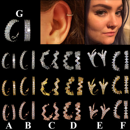 Copper Inlaid Zircon Nose Ring Earrings – Stylish Gifts — 1