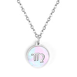 Fashion 12 Constellations White Shell Pendant – Jewelry Gift Ideas — 10