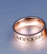 My King Queen Ring 14k Rose Gold Couple Ring – Gifts for Couples — 7