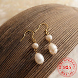 Natural Freshwater Pearl 925 Silver Needle Female – Jewelry Gift Ideas — 5