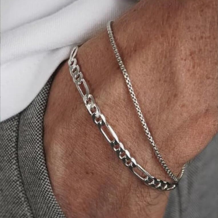 Fashion Personality Flat Cuban Link Chain Bracelet – Stylish Gifts — 1