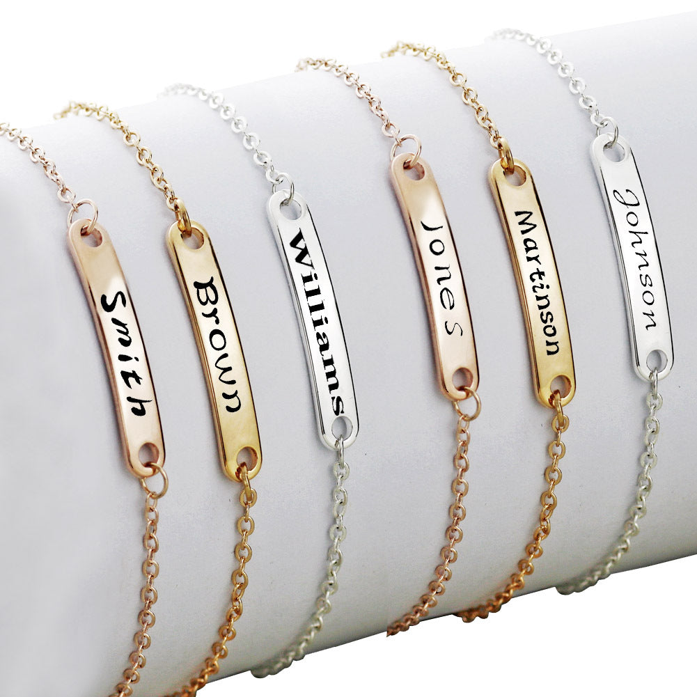 Custom Engraved Name Bracelet – Jewelry Gift Ideas — 1