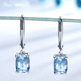 Lady 925 Sterling Silver Topaz Pendant Earring – Jewelry Gift Ideas — 9