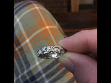 925 Silver Plated Vintage Flower Leaf Ring – Special Occasion Gifts — 4