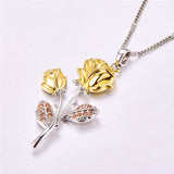 Golden Rose Flower Pendant Necklace – Jewelry Gift Ideas — 4