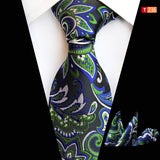 Pocket Square Tie Two-piece Set Polyester Jacquard – Surprise Gifts — 11