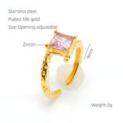 Retro Titanium Steel Moonstone Ring Hip Hop Irregular – Useful Gifts — 17
