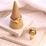 Hot Human Chest 18K Gold Plated Stainless Steel Ring – Birthday Gifts — 7